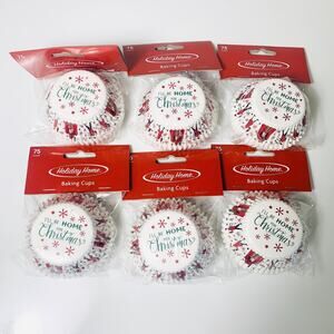 450 pcs Holiday Home Baking Cups Christmas Cupcake Making White Red paper